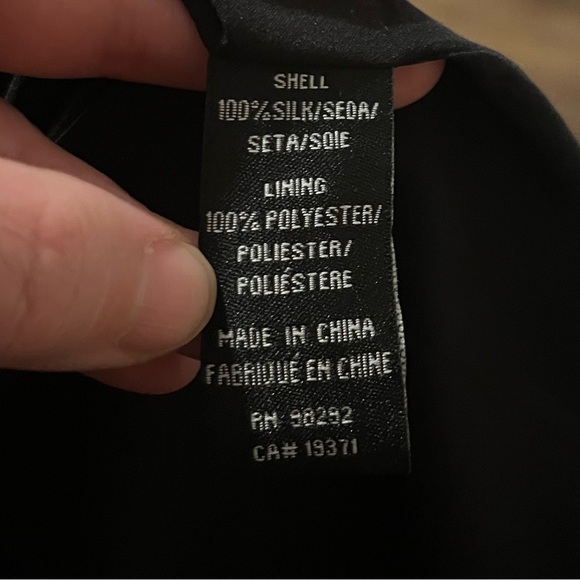 Tibi Women's Short Sleeve Black And Blue Lined Dress 100% Silk Size 6 - Picture 4 of 6